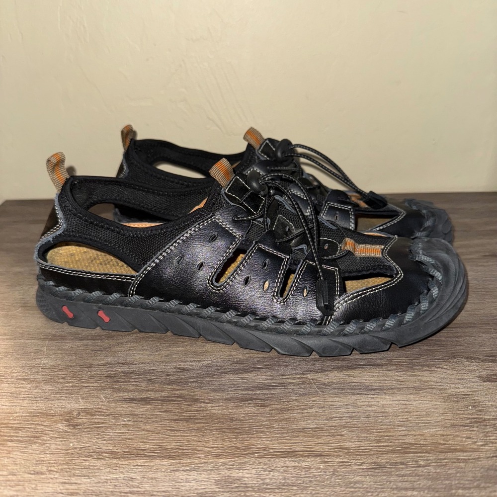 Leather Fisherman Sandal Mens‎ Walking Shoe Comfort Casual Size 44